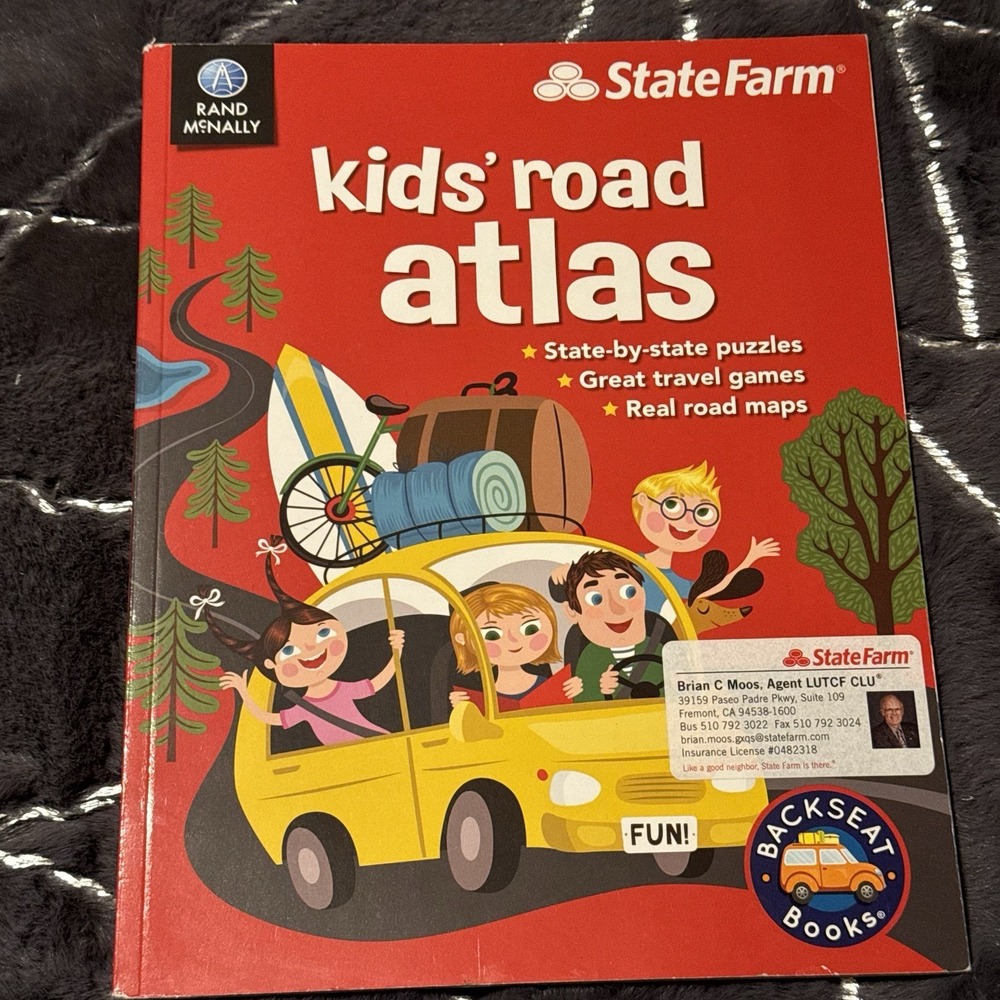 Road Atlas for Kids Paperback Book State Farm 2019